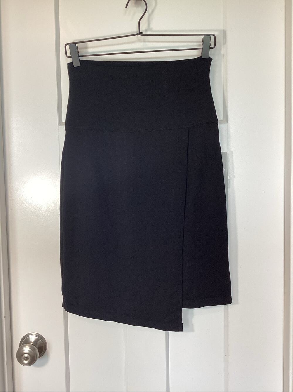 New Athleta Women's Seaside‎ Fold Over Asymmetrical A-Line Skirt Black Size XS